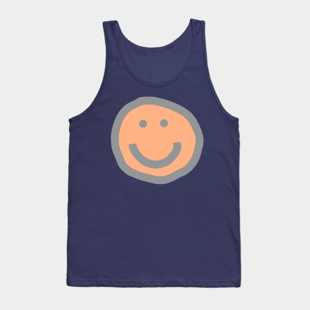 Smiley Face Peach Fuzz Pantone Color of the Year 2024 Tank Top by ellenhenryart